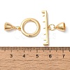 Brass Micro Pave Clear Cubic Zirconia Toggle Clasps KK-N254-77G-4