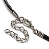 Waxed Cord Necklaces NJEW-P310-04P-4