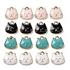 80Pcs 4 Colors Alloy Enamel Charms ENAM-SZ0002-33-1