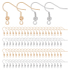 DICOSMETIC 140Pcs 2 Colors Brass French Hooks with Coil and Ball KK-DC0003-28-1
