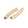 Brass Curved Tube Beads KK-H503-04G-03-2