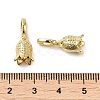 Brass with Cubic Zirconia Charms KK-Q793-04G-3