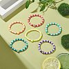 6Pcs 6 Style Handmade Polymer Clay Heishi Surfer Stretch Bracelets Set BJEW-TA00204-2