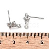 Brass Micro Pave Cubic Zirconia Studs Finding KK-K364-06P-3