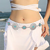 Resin Beaded Flower Link Chains Waist Belts AJEW-WH0368-05AS-4