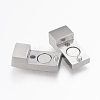 Tarnish Resistant 304 Stainless Steel Magnetic Clasps with Glue-in Ends STAS-F130-44P-2