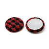 Cloth Fabric Covered Cabochons X-WOVE-S084-29A-1