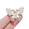 Butterfly Alloy Enamel Pin Brooch with Rhinestone for Women PW-WG38633-02-1