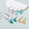 Acrylic Dinosaur Pendants Dangle Earrings EJEW-JE04581-2