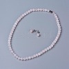 Natural Rose Quartz Jewelry Sets SJEW-JS00968-1
