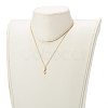 Brass Micro Pave Clear Cubic Zirconia Pendant Necklaces NJEW-JN03490-5