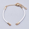 Braided Cotton Cord Bracelet Making MAK-I006-G-2