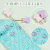 Nbeads 6Pcs 6 Styles Female Nurse Clothes Silicone Beads Knitting Needle Protectors/Knitting Needle Stoppers DIY-NB0010-35-5