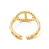 Rack Plating Brass Hollow Out Oval Open Cuff Ring for Women RJEW-D076-04G-2