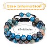 Natural Apatite Braided Bead Bracelet BJEW-SW00001-09-2