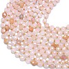 Natural Pink Aventurine Beads Strands G-K389-B21-01-3