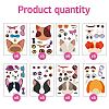 48 Sheets 8 Styles Paper Make a Face Stickers DIY-WH0467-002-4