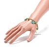 Alloy Enamel & Glass Pearl Charm Bracelet with 304 Stainless Steel Chains for Women BJEW-JB08707-05-3
