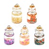 10Pcs 5 Styles Imitation Food Resin Pendants RESI-YW0001-65-1