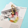 Two Tone Acrylic Cable Chain Necklace for Teen Girl Women NJEW-JN03758-2