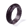 Natural Lepidolite/Purple Plain Band Rings for Unisex PW-WG25917-01A-2