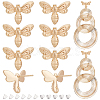 BENECREAT 12Pcs Brass Stud Earring Findings KK-BC0010-22-1