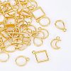 CHGCRAFT 48Pcs 4 Styles Alloy Open Back Bezel Pendants FIND-CA0005-98-5