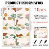 Flower PVC Waterproof Blank Label Stickers STIC-WH0023-004-2