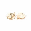 Brass Micro Pave Clear Cubic Zirconia Charms KK-S356-715-2