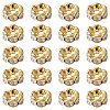 Brass Rhinestone Spacer Beads RB-YW0001-05D-01G-1