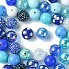 50Pcs Chunky Bubblegum Round Acrylic Beads SACR-CJ0001-64-8