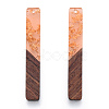 Transparent Resin & Walnut Wood Big Pendants RESI-N025-034-A05-1