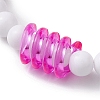 Round & Spring Acrylic Stretch Beaded Bracelets BJEW-JB10224-01-4