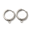 Tarnish Resistant 201 Stainless Steel Huggie Hoop Earrings Findings STAS-A167-01O-P-1