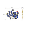 Chinese Style Alloy Enamel Chandelier Components Links X-ENAM-E329-05C-G-5