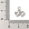 Rack Plating Brass & Clear Cubic Zirconia Pendants KK-L216-051P-3