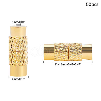 Column Brass Screw Clasps KK-PH0035-95G-1