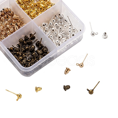 Iron Ball Stud Earring Findings IFIN-CJ0001-29-1