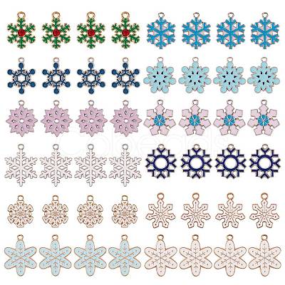 48Pcs 12 Style Alloy Pendants ENAM-SZ0002-30-1