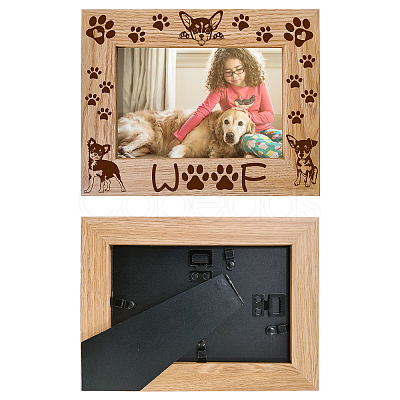 Natural Wood Photo Frames AJEW-WH0292-019-1