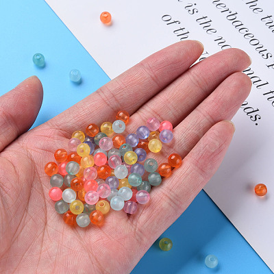 Transparent Acrylic Beads X-MACR-S370-I6mm-1