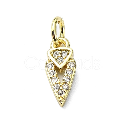 Brass Micro Pave Cubic Zirconia Pendants KK-H475-54G-02-1