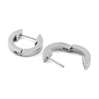 Tarnish Resistant 304 Stainless Steel Arrow Huggie Hoop Earrings for Women EJEW-C096-12P-1