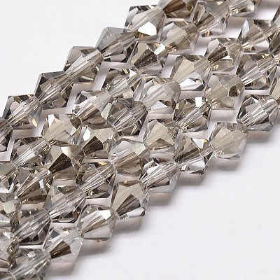 Imitate Austrian Crystal Bicone Glass Beads Strands X-GLAA-F029-4x4mm-07-1