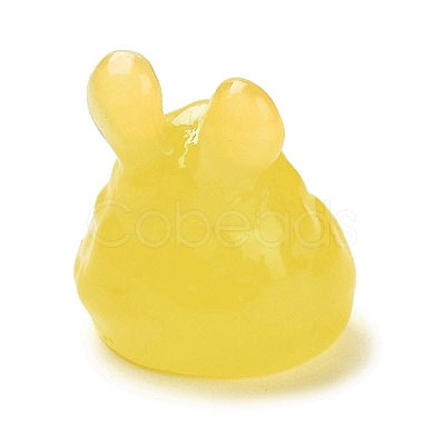 Luminous Resin Cute Little Rabbit Ornaments RESI-I054-01F-1