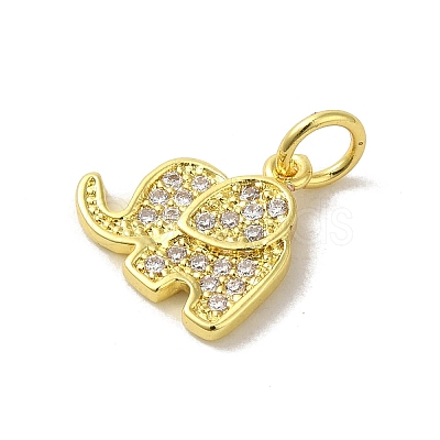 Real 18K Gold Plated Brass Pave Cubic Zirconia Pendants KK-M283-02E-01-1