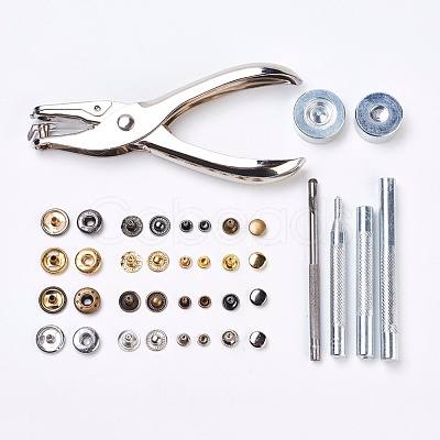 Metal Jewelry Buttons Fastener  Install Tool Sets BUTT-L021-02-1