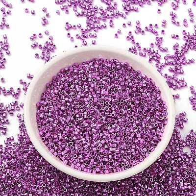 Electroplate Glass Seed Beads SEED-S042-01B-16-1