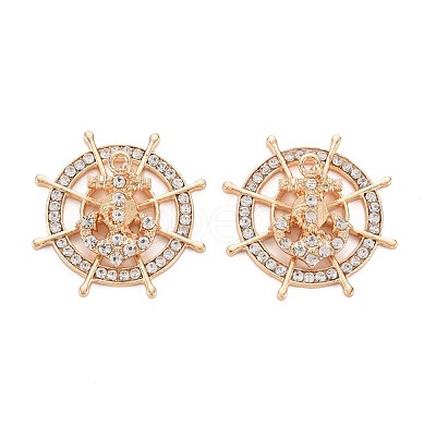 Rack Plating Alloy Rhinestone Cabochons PALLOY-S143-17-1