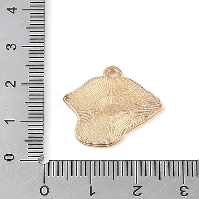 Golden Plated Alloy Eanaml Pendants PALLOY-S184-03G-A-1